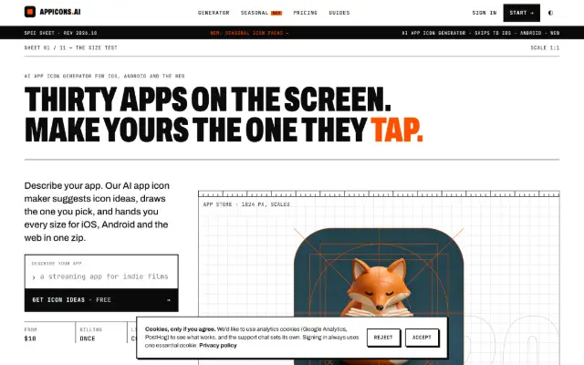 Appicons 首页截图