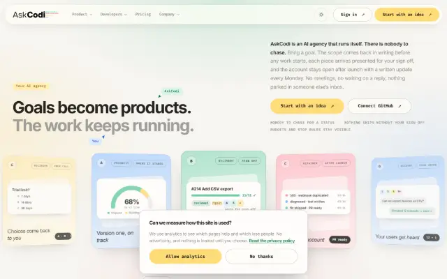 Askcodi 首页截图