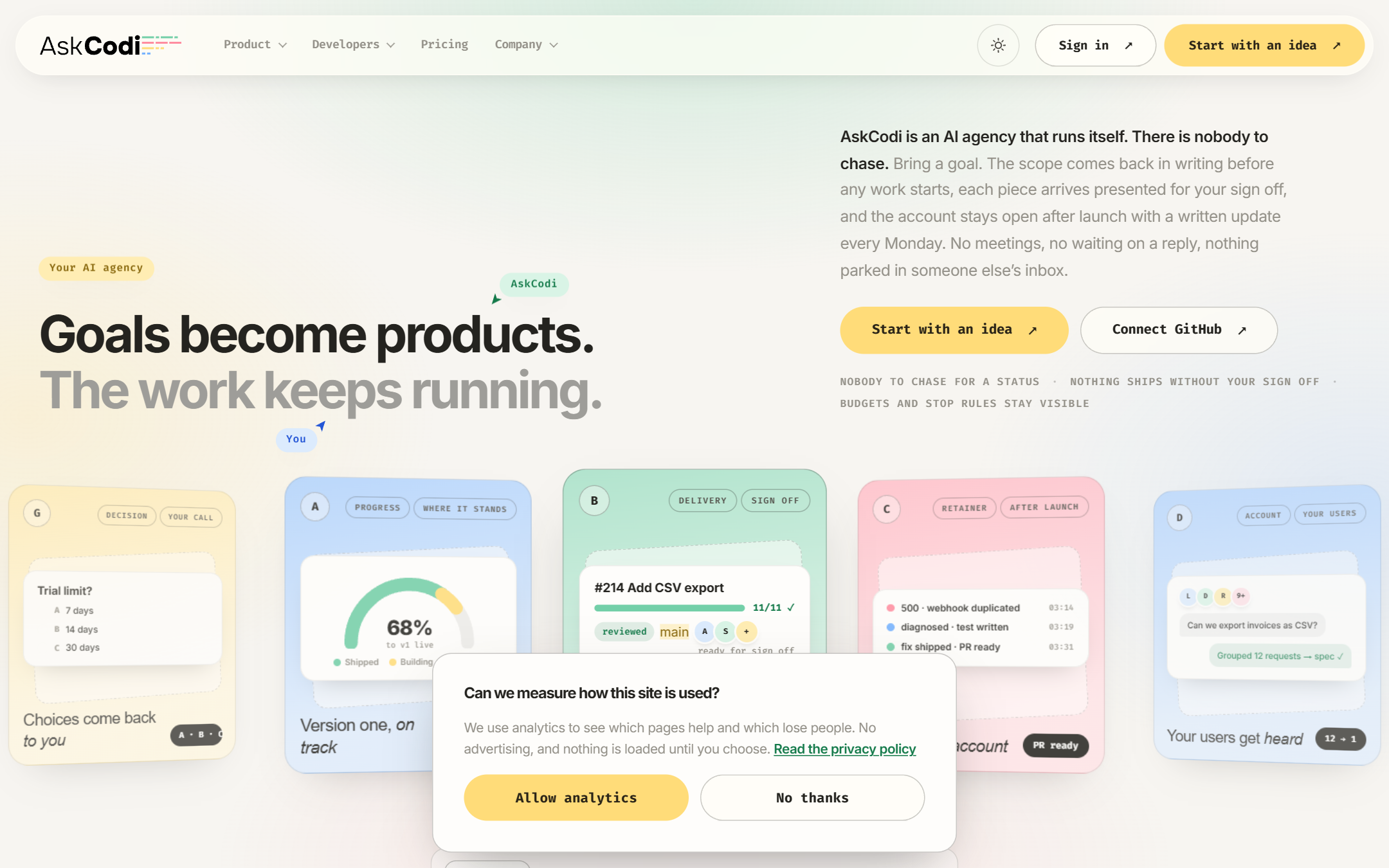 Askcodi 首页截图