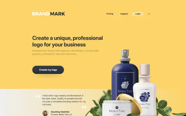 Brandmark Logo Maker 首页截图