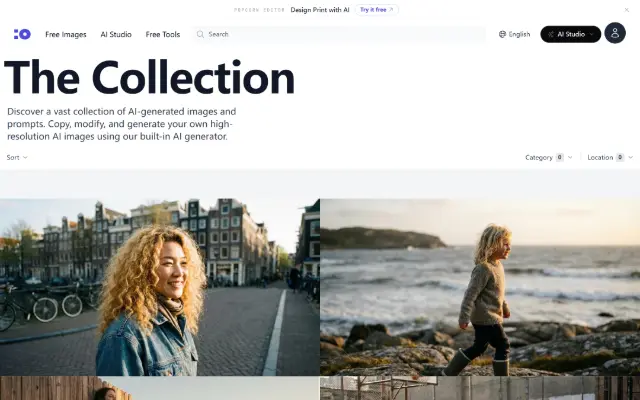 Explore & Create AI 首页截图