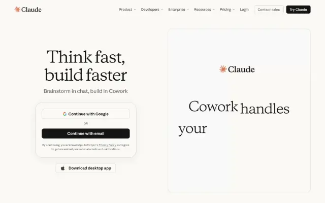 Claude 首页截图