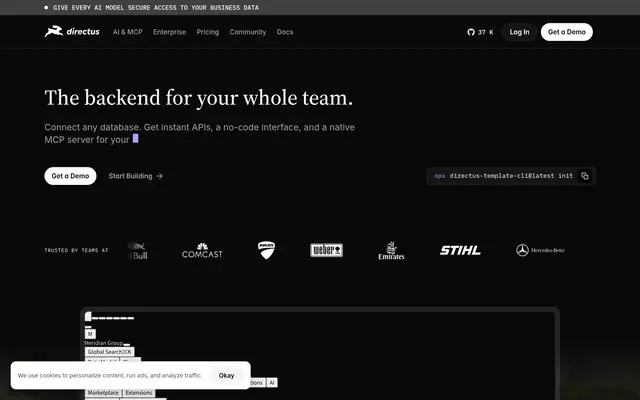 Directus 首页截图