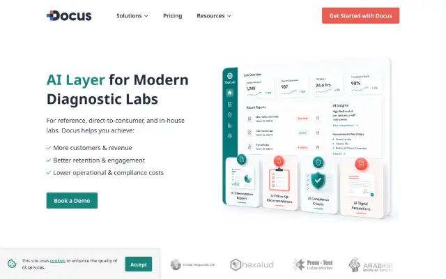 AI Layer for Diagnostic Labs 首页截图