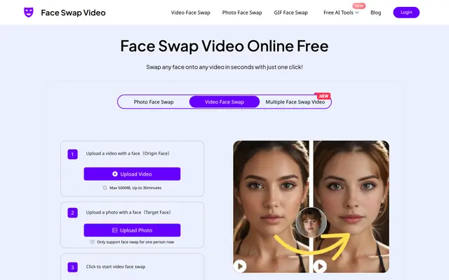 Face Swap Video 首页截图