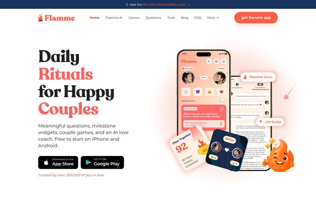 Flamme 首页截图