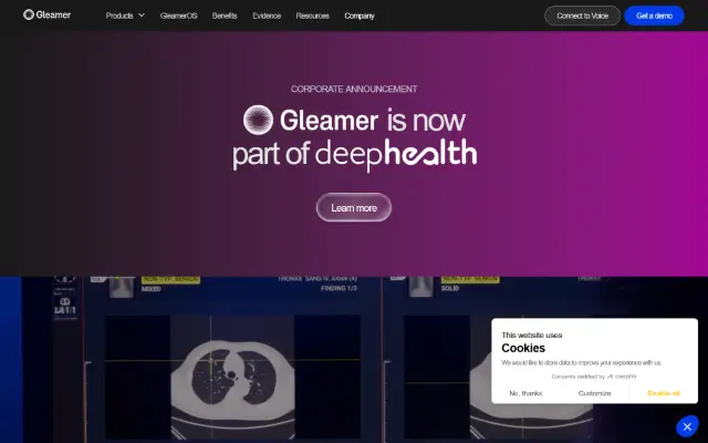 Gleamer 首页截图