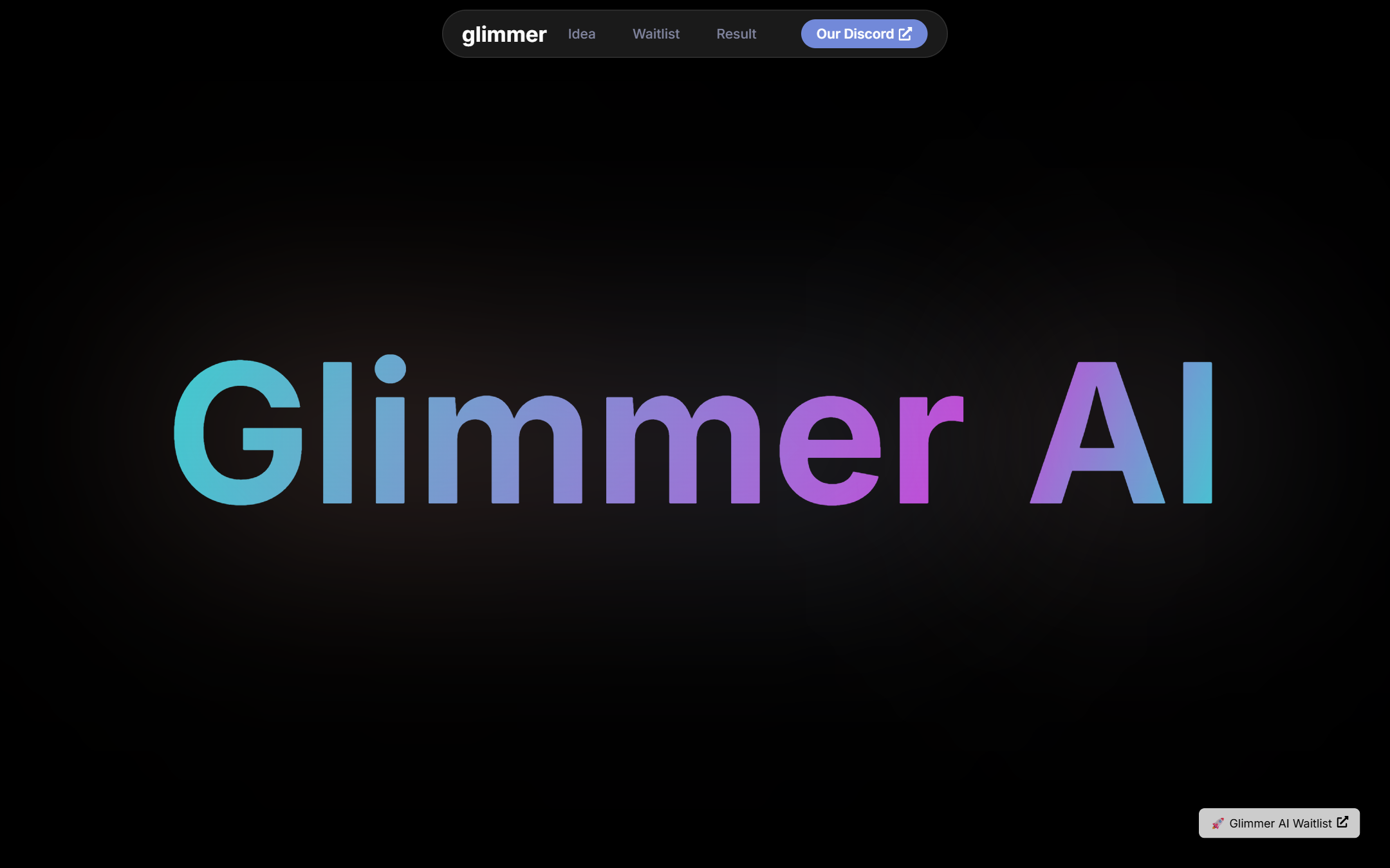 Glimmer AI 首页截图