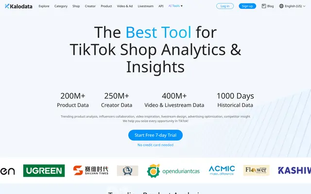 Kalodata 首页截图