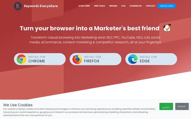 Keywordseverywhere 首页截图