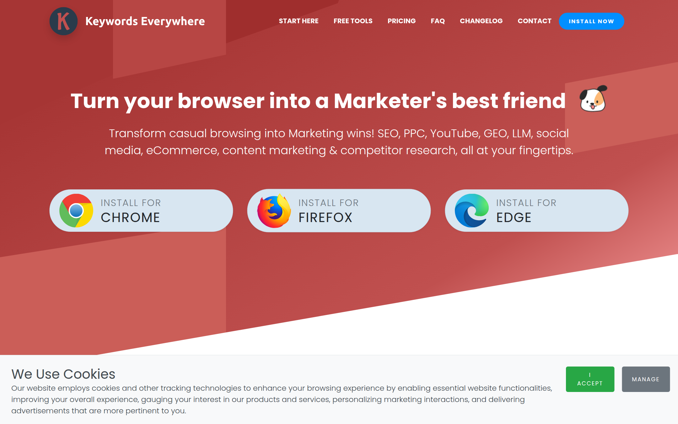 Keywordseverywhere 首页截图