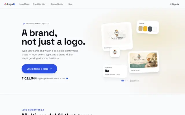 LogoAI 首页截图