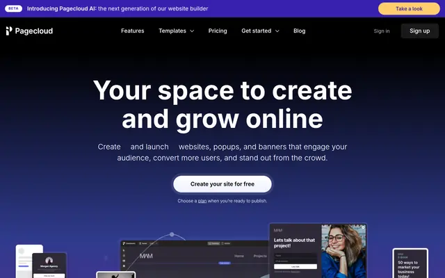 Pagecloud 首页截图