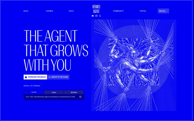 Hermes Agent 首页截图