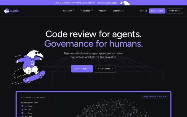 Qodo 首页截图