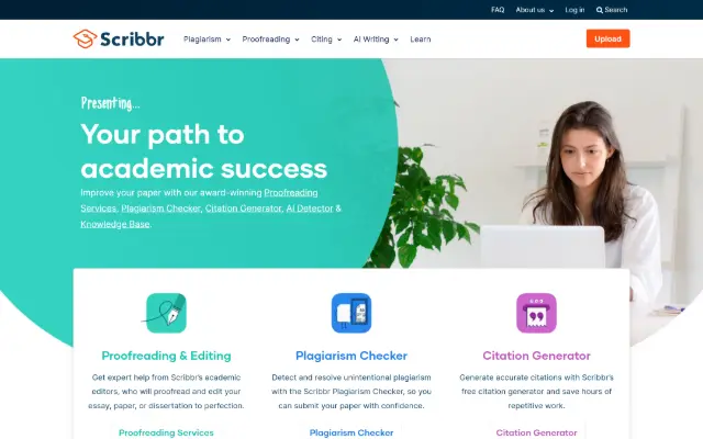 Scribbr 首页截图