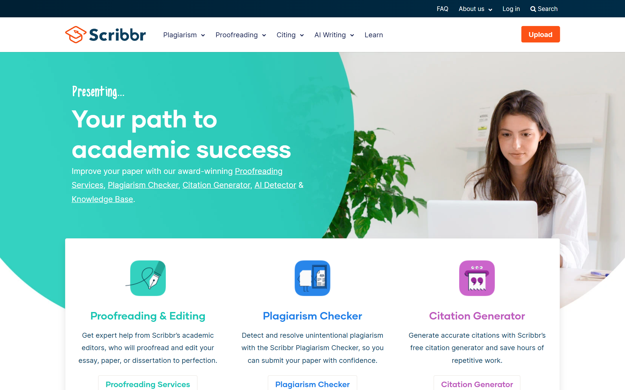 Scribbr 首页截图