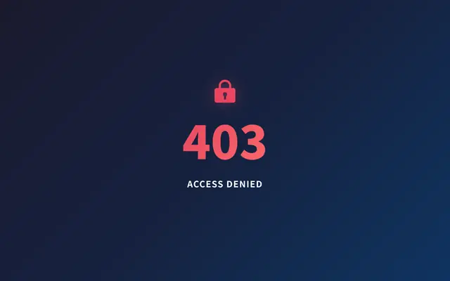 403 Forbidden 首页截图