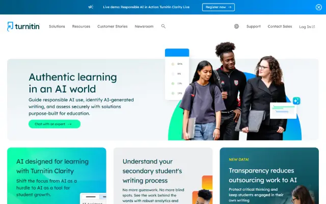 Turnitin 首页截图