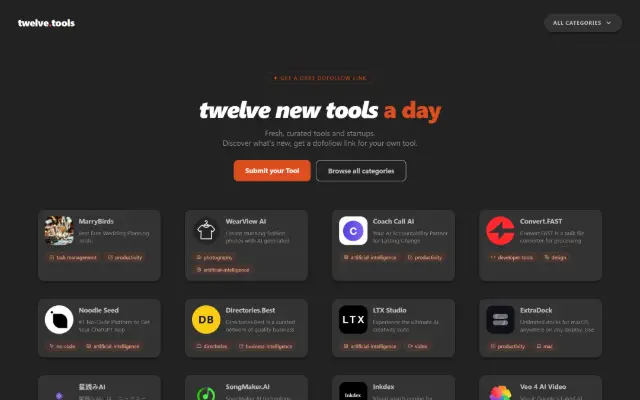 twelve.tools 首页截图