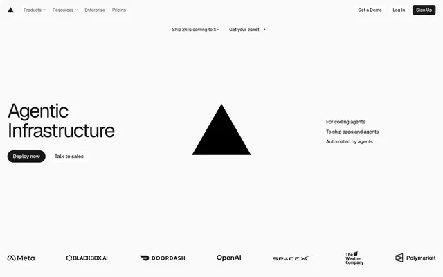 Agentic Infrastructure 首页截图