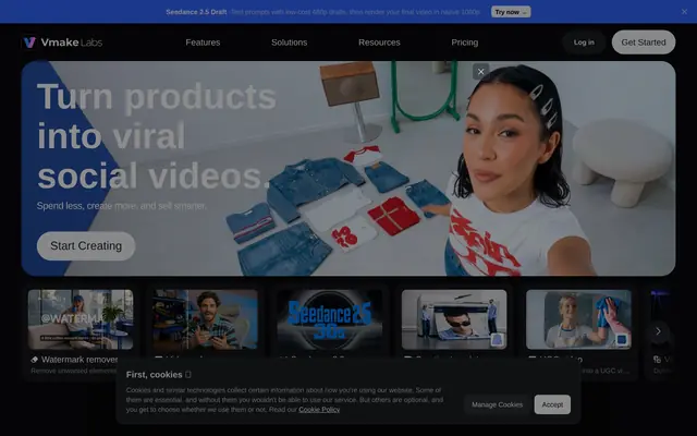 Vmake Labs 首页截图